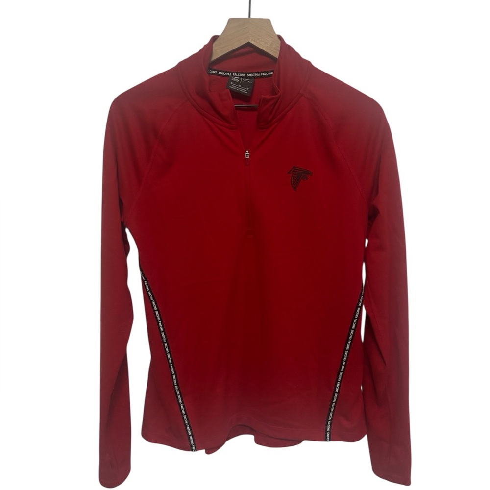 Men’s NFL Atlanta Falcons Dri-Fit Red Quarter-Zip Pullover. Size M